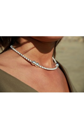 Bracelet modulable collier perle métal