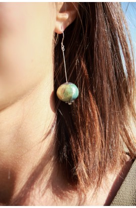 Boucles d'oreilles boule céramique